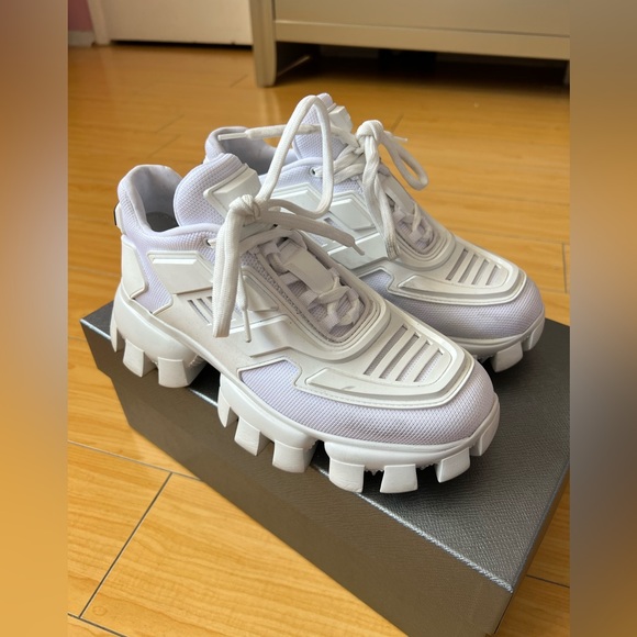 Prada White Cloudbust thunder fabric sneakers 37 - Picture 2 of 6